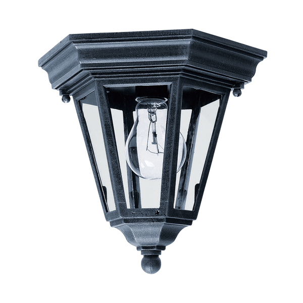 Maxim Westlake 1-Light 8" Wide Black Outdoor Flush Mount Light 1027BK